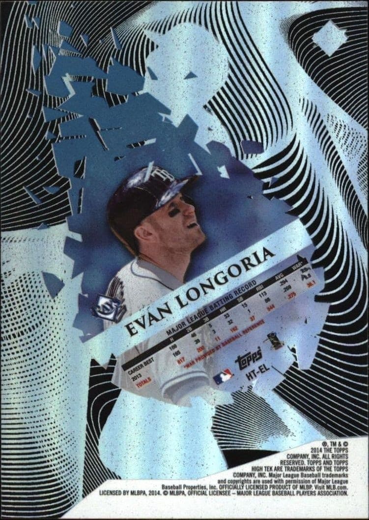 2014 Topps High Tek Evan Longoria #HT-EL baseball trading card back