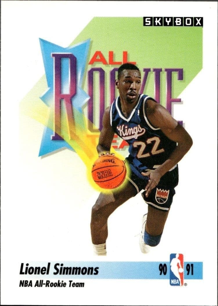 1991-92 Skybox Lionel Simmons #319 trading card