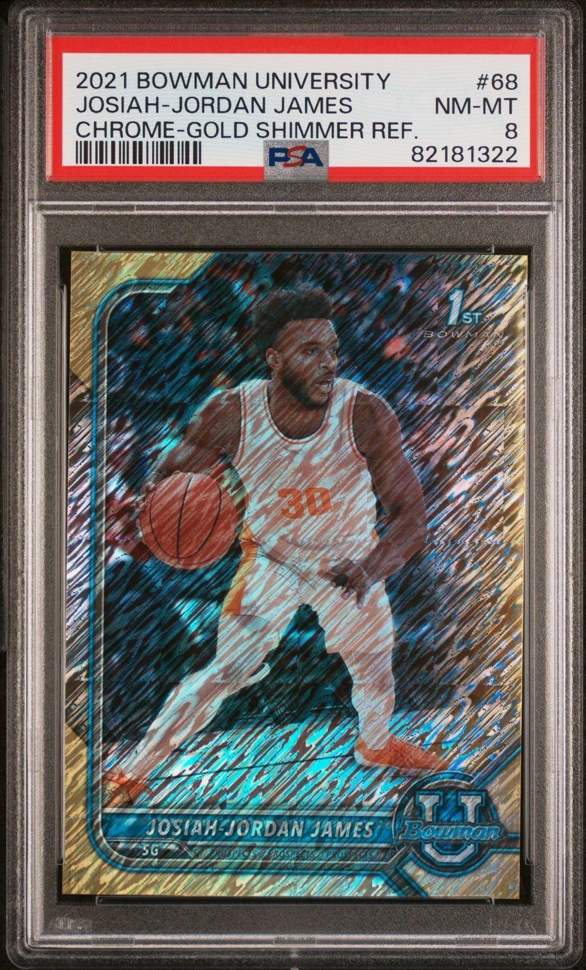 2021-22 Bowman University Josiah-Jordan James #68 trading card