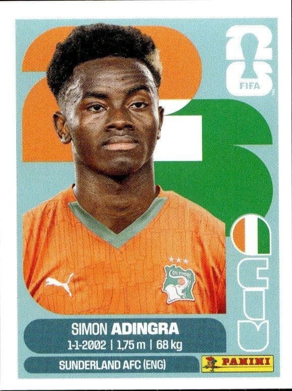 2026 Panini Fifa World Cup Simon Adingra #CIV 17 soccer trading card front