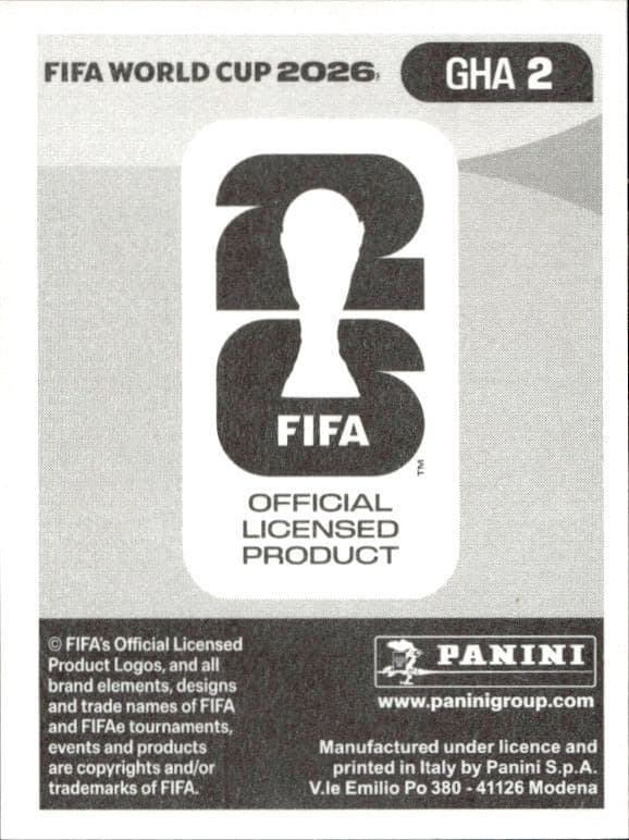 2026 Panini Fifa World Cup Lawrence Ati-Zigi #GHA 2 soccer trading card back