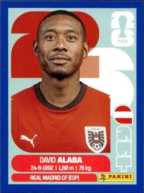 2026 Panini FIFA World Cup David Alaba #AUT 4 trading card