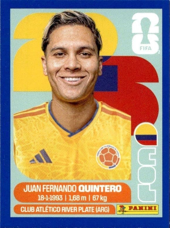 2026 Panini FIFA World Cup Juan Fernando Quintero #COL 15 soccer trading card front