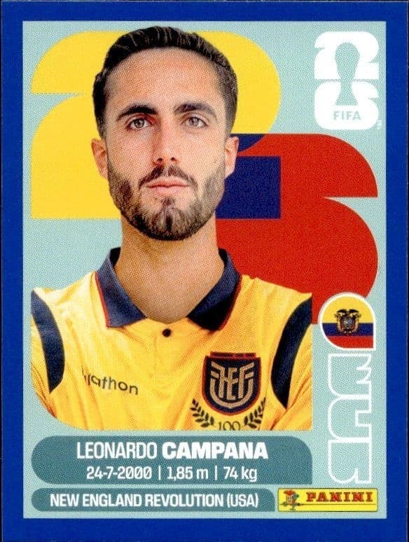 2026 Panini FIFA World Cup Leonardo Campana #ECU 15 soccer trading card front