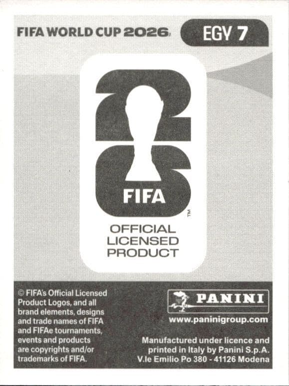 2026 Panini FIFA World Cup Ramy Rabia #EGY 7 soccer trading card back