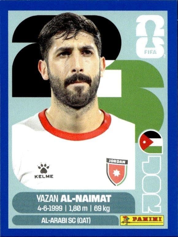 2026 Panini FIFA World Cup Yazan Al-Naimat #JOR 16 soccer trading card front