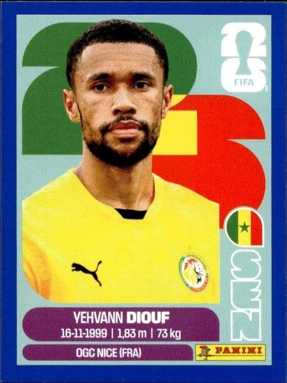 2026 Panini FIFA World Cup Vehvann Diouf #SEN 3 soccer trading card front