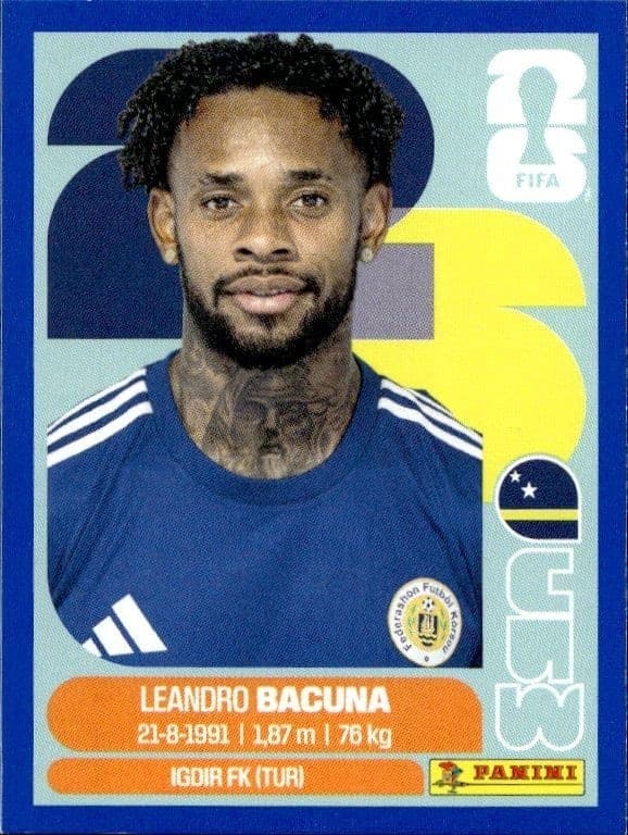 2026 Panini FIFA World Cup Leandro Bacuna #CUW 12 soccer trading card front