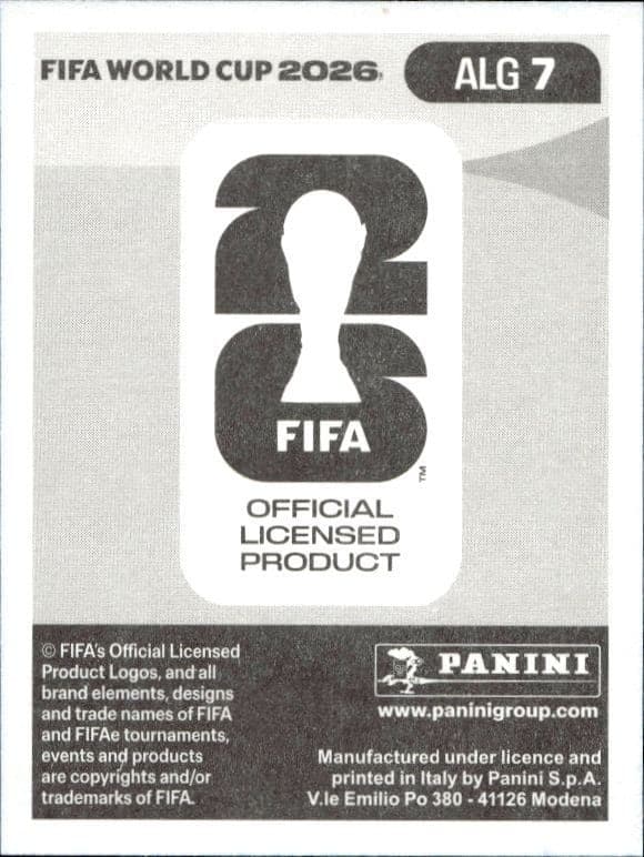 2026 Panini FIFA World Cup Aïssa Mandi #ALG 7 soccer trading card back