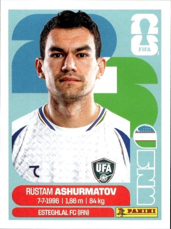 2026 Panini FIFA World Cup Rustam Ashurmatov #UZB 7 soccer trading card front