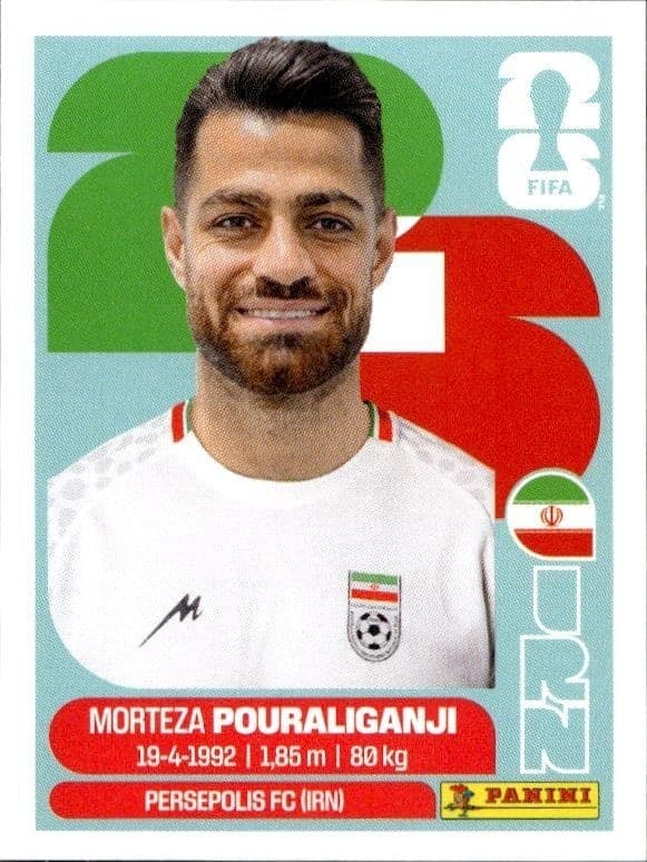 2026 Panini FIFA World Cup Morteza Pouraliganji #IRN 3 soccer trading card front