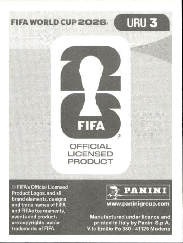 2026 Panini FIFA World Cup Santiago Mele #URU 3 soccer trading card back