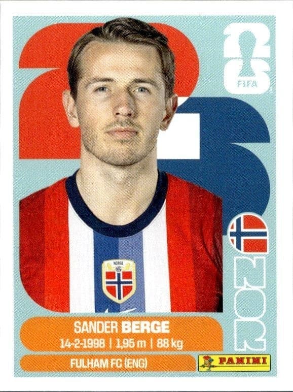 2026 Panini FIFA World Cup Sander Berge #NOR 11 soccer trading card front