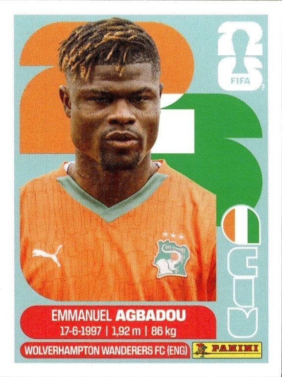 2026 Panini FIFA World Cup Emmanuel Agbadou #CIV 8 soccer trading card front