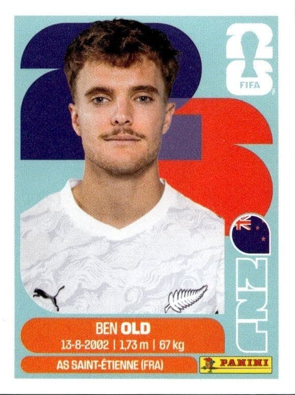 2026 Panini FIFA World Cup Ben Old #NZL 16 soccer trading card front