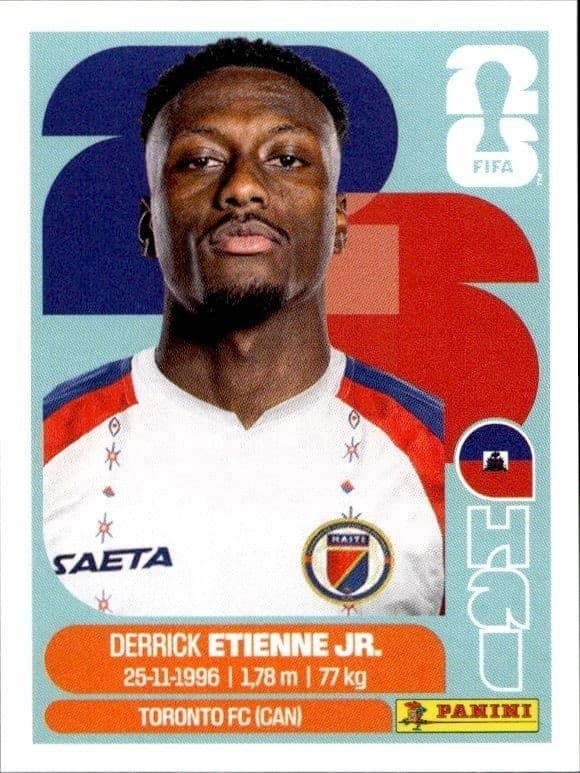 2026 Panini FIFA World Cup Derrick Etienne Jr. #HAI 15 soccer trading card front