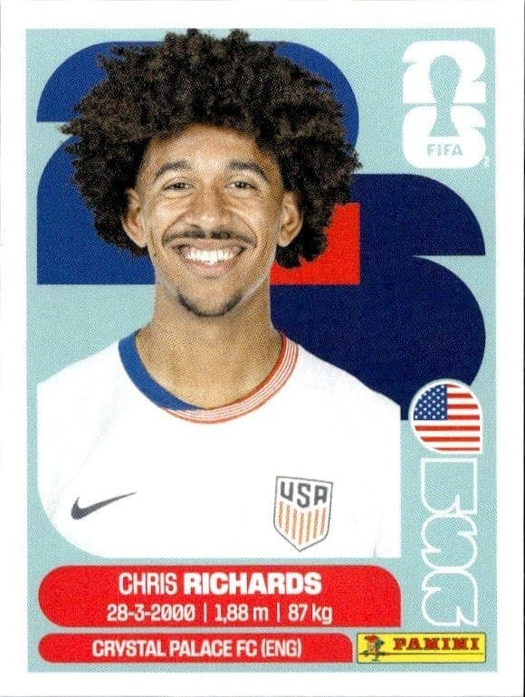2026 Panini FIFA World Cup Chris Richards #USA 3 soccer trading card front