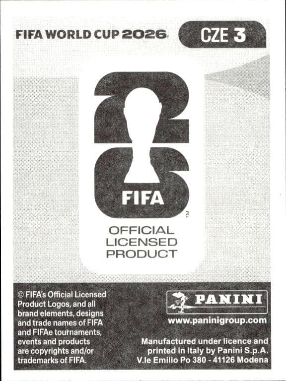 2026 Panini FIFA World Cup Jindřich Staněk #CZE 3 soccer trading card back
