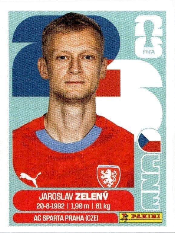 2026 Panini FIFA World Cup Jaroslav Zelený #CZE 6 trading card