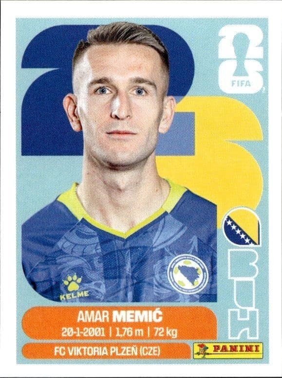 2026 Panini FIFA World Cup Amar Memić #BIH 16 soccer trading card front