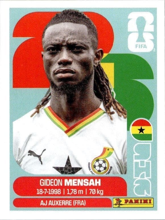2026 Panini FIFA World Cup Gideon Mensah #GHA 7 trading card