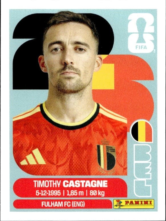 2026 Panini FIFA World Cup Timothy Castagne #BEL 4 trading card