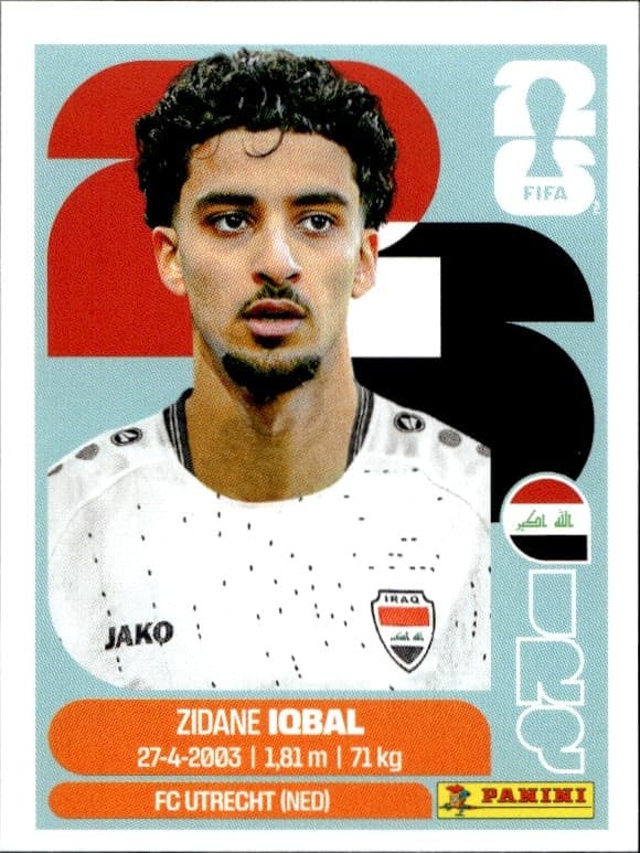 2026 Panini FIFA World Cup Zidane Iqbal #IRQ 9 trading card
