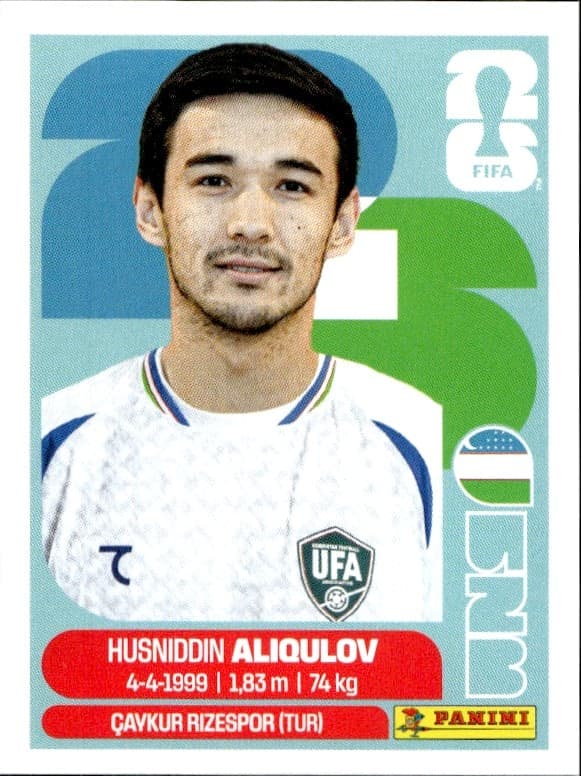 2026 Panini FIFA World Cup Husniddin Aliqulov #UZB 6 trading card
