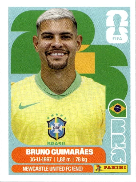 2026 Panini FIFA World Cup Bruno Guimarães #BRA 11 trading card