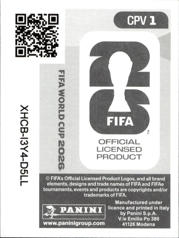 2026 Panini FIFA World Cup Cape Verde #CPV 1 soccer trading card back