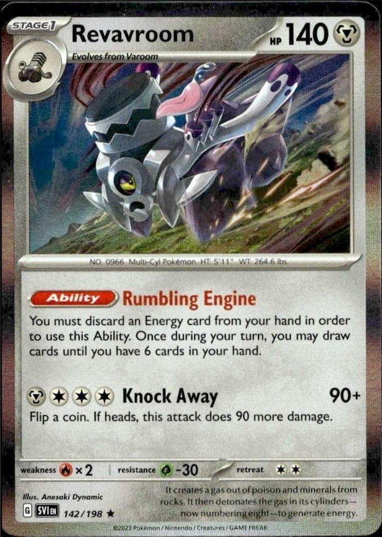 2023 Pokémon Scarlet & Violet Revavroom #142/198 trading card