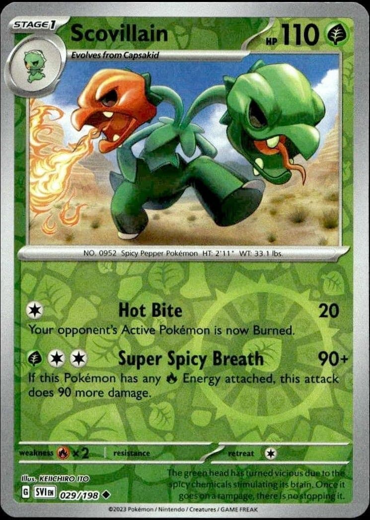 2023 Pokémon Scarlet & Violet Scovillain #029/198 Pokémon card front