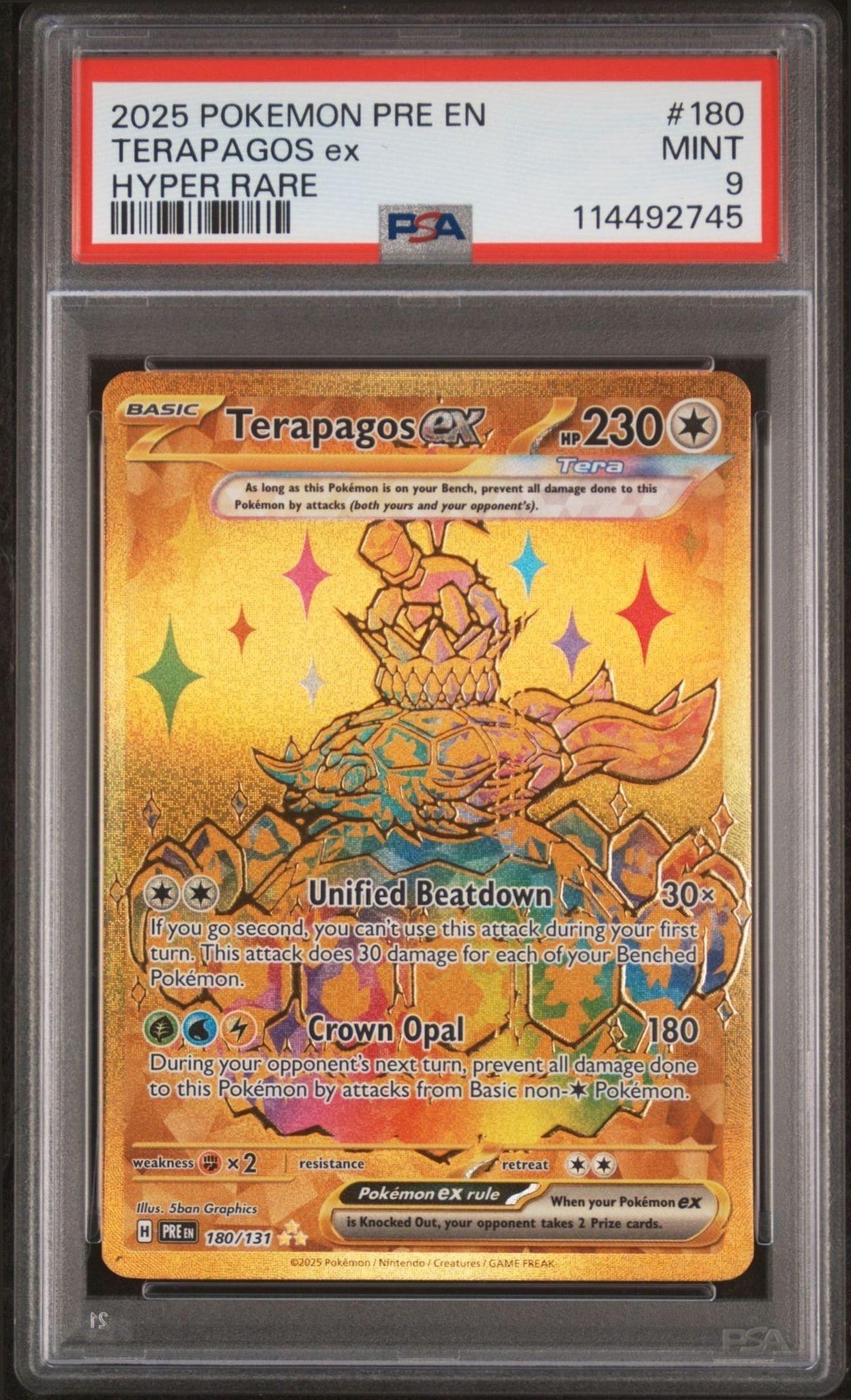 2025 Pokémon Prismatic Evolutions Terapagos ex #180/131 trading card