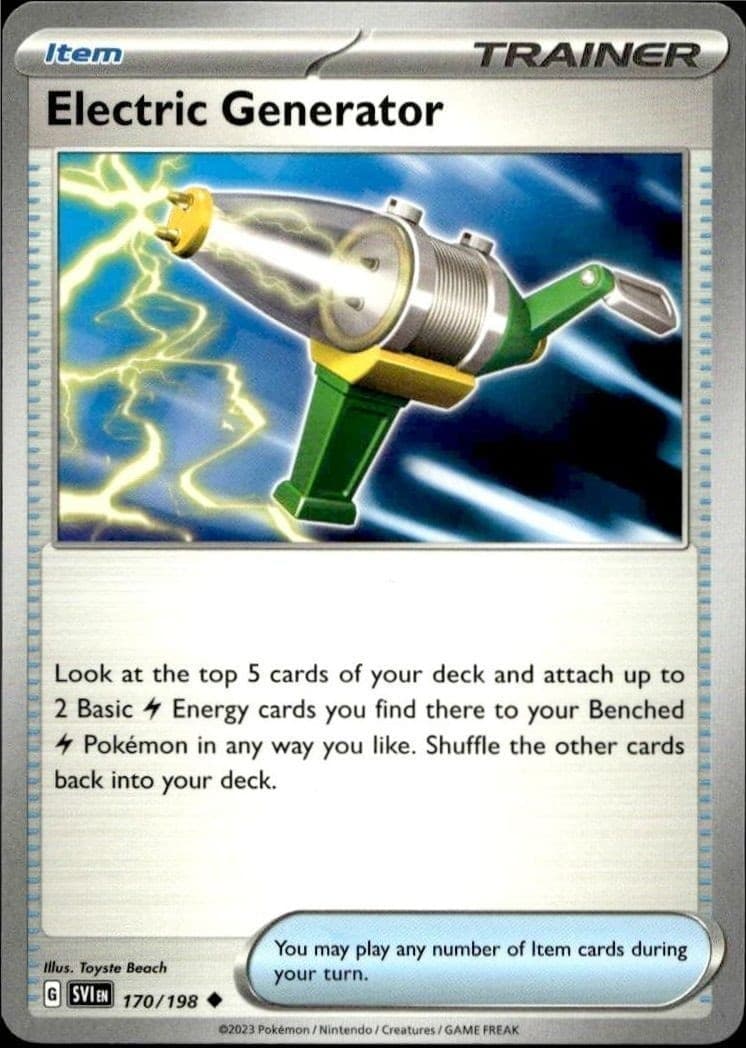 2023 Pokémon Scarlet & Violet Electric Generator #170/198 Pokémon card front
