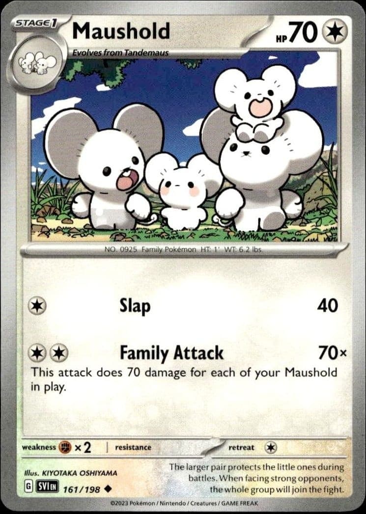 2023 Pokémon Scarlet & Violet Maushold #161/198 Pokémon card front
