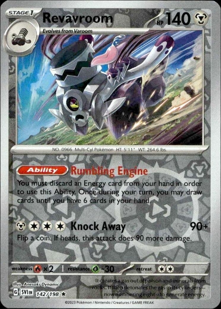 2023 Pokémon Scarlet & Violet Revavroom #142/198 trading card