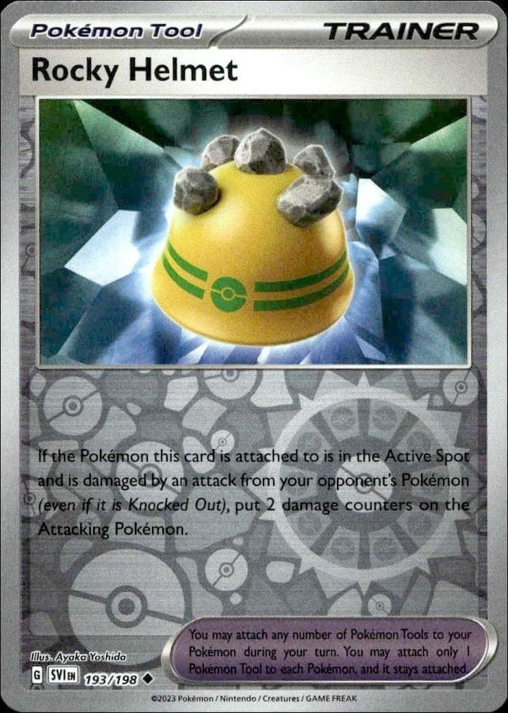 2023 Pokémon Scarlet & Violet Rocky Helmet #193/198 trading card