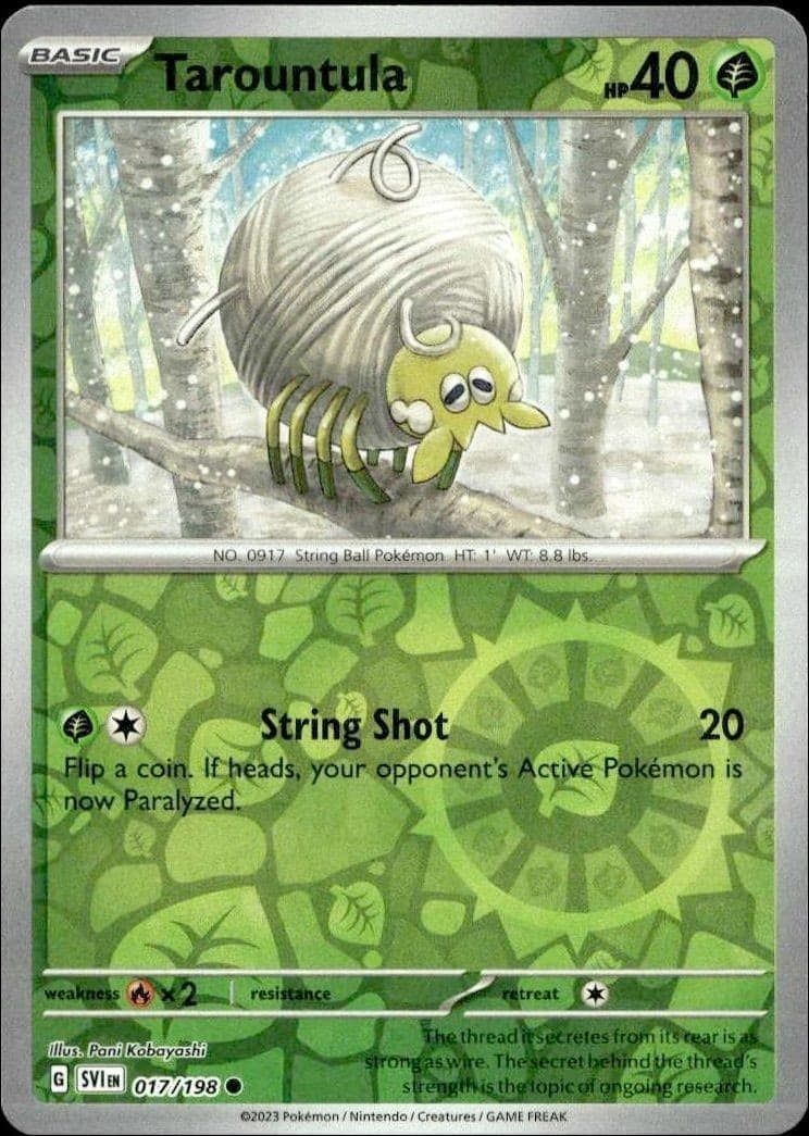 2023 Pokémon Scarlet & Violet Tarountula #017/198 trading card