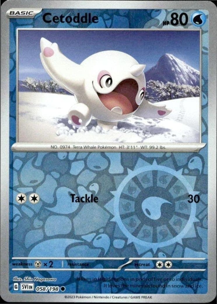 2023 Pokémon Scarlet & Violet Cetoddle #058/198 trading card