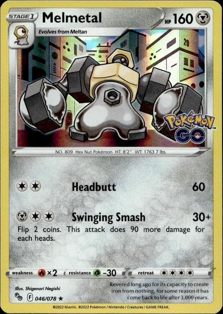 2022 Pokémon Pokémon GO Melmetal #046/078 trading card