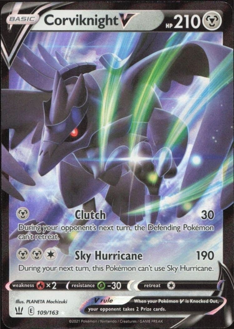 2021 Pokémon Battle Styles Corviknight V #109/163 trading card