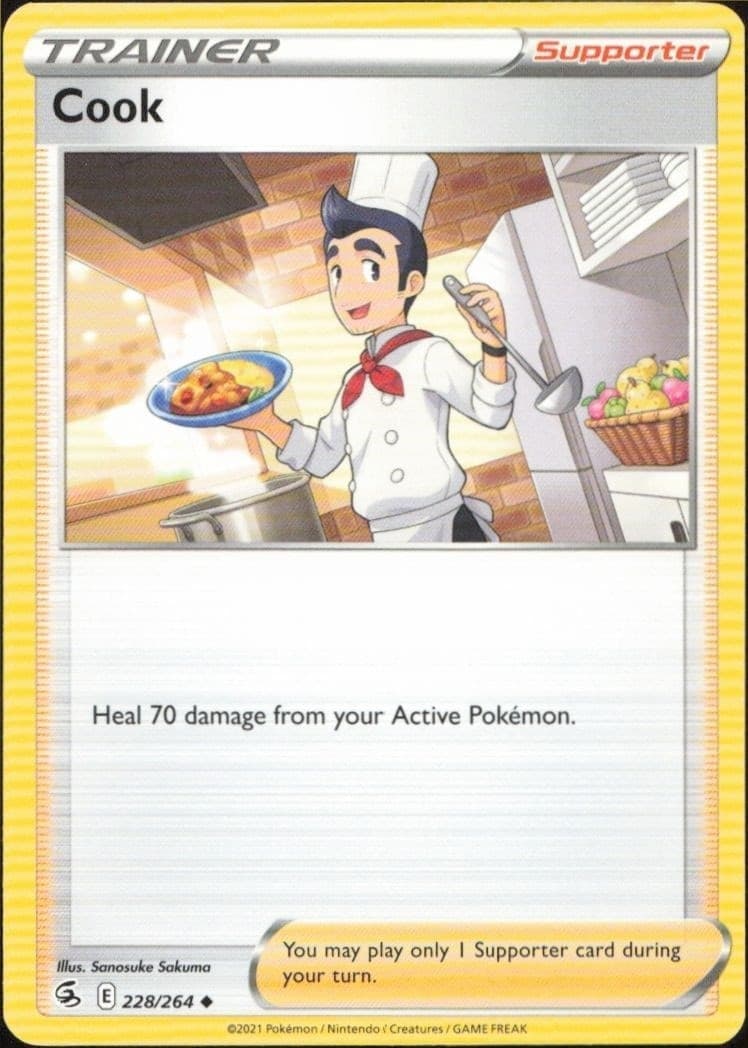 2021 Pokémon Fusion Strike Cook #228/264 trading card