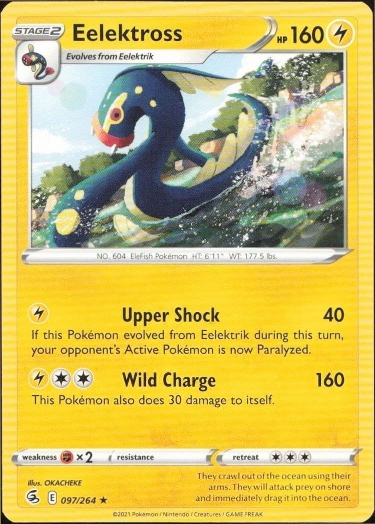 2021 Pokémon Fusion Strike Eelektross #097/264 trading card