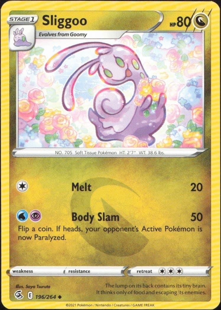 2021 Pokémon Fusion Strike Sliggoo #196/264 trading card
