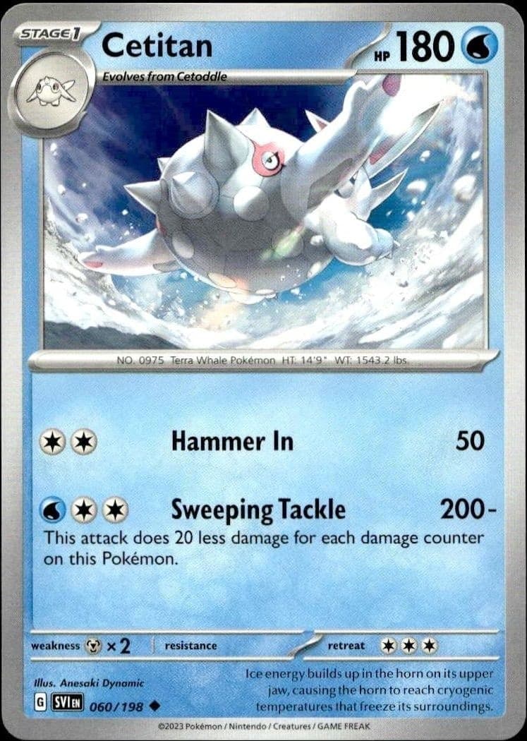 2023 Pokémon Scarlet & Violet Cetitan #060/198 trading card