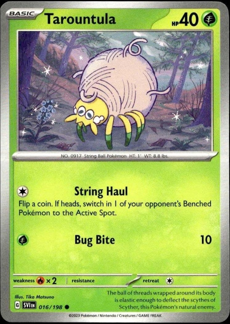 2023 Pokémon Scarlet & Violet Tarountula #016/198 trading card