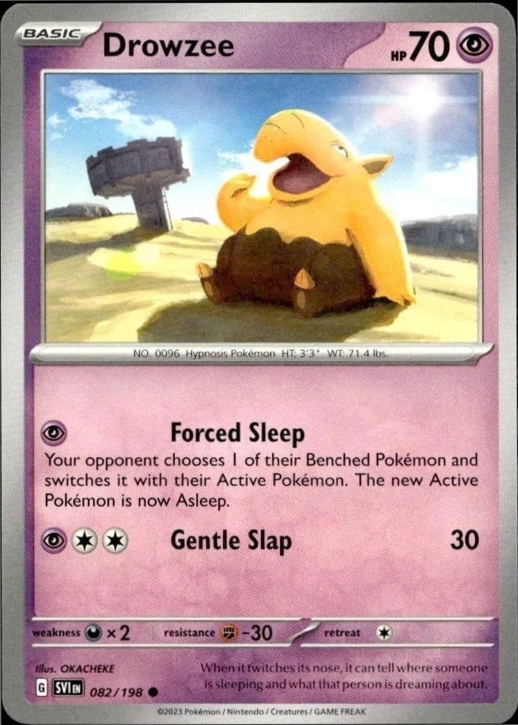 2023 Pokémon Scarlet & Violet Drowzee #082/198 trading card