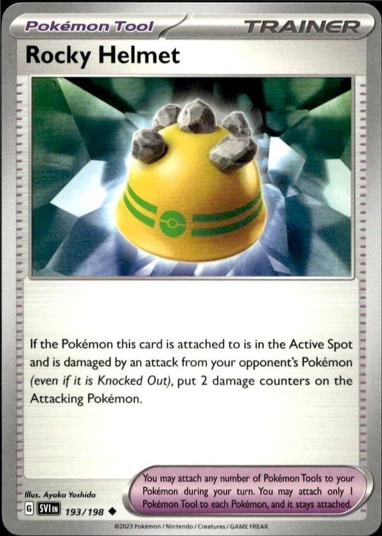 2023 Pokémon Scarlet & Violet Rocky Helmet #193/198 trading card