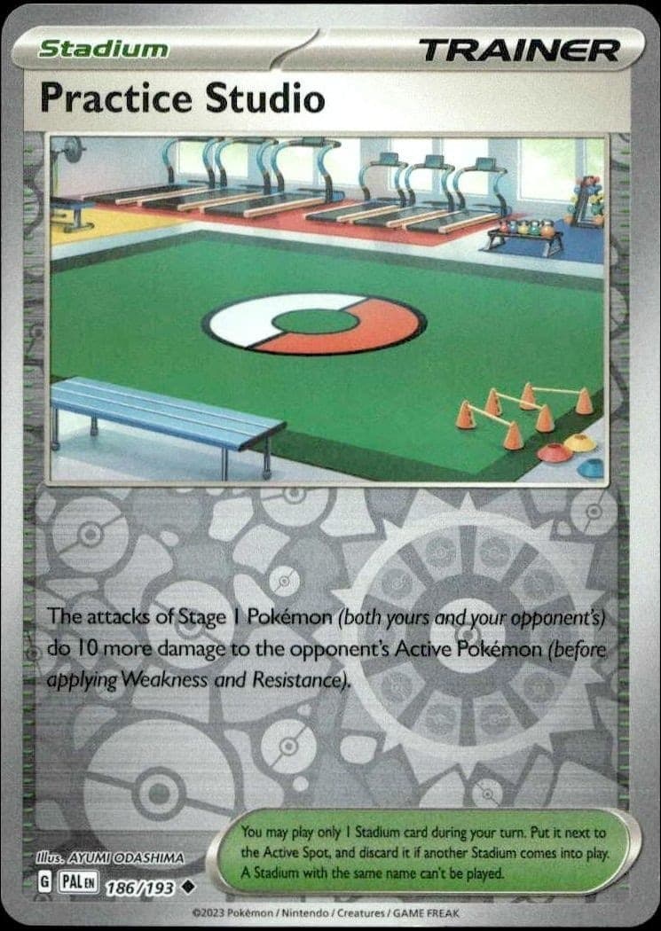 2023 Pokémon Paldea Evolved Practice Studio #186/193 trading card