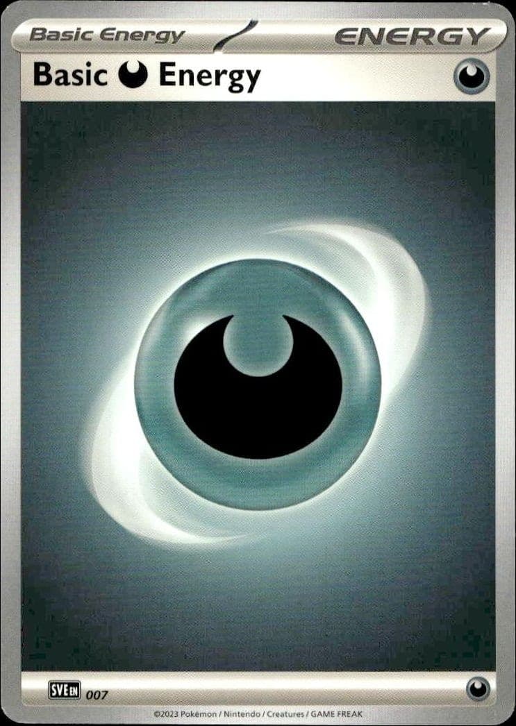 2023 Pokémon 151 Basic Darkness Energy #007/165 trading card